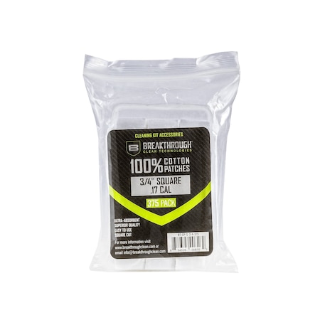 Breakthrough Clean Technologies Cotton Patches, .75-in. Square, 375PK BT-CP-S-3/4-375